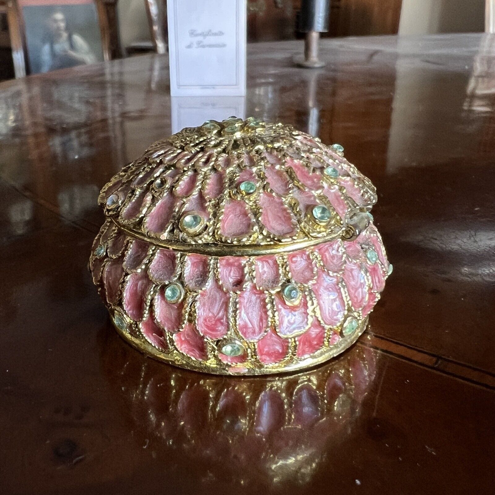 Portapillole vintage Porta Anelli Cloisonnè metallo dorato Scatolina Orientale Categoria  Sheffield & Argento
