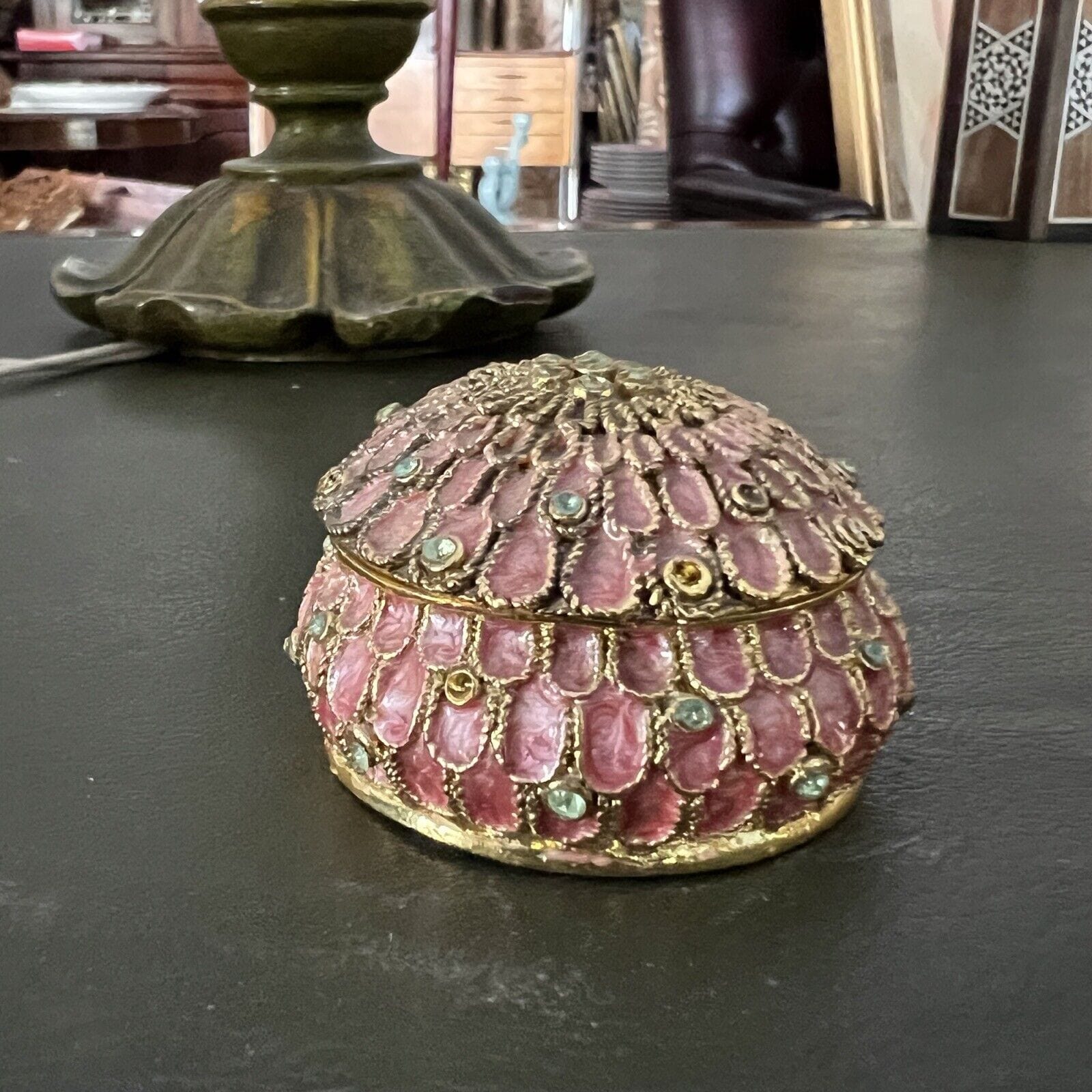 Portapillole vintage Porta Anelli Cloisonnè metallo dorato Scatolina Orientale Categoria  Sheffield & Argento