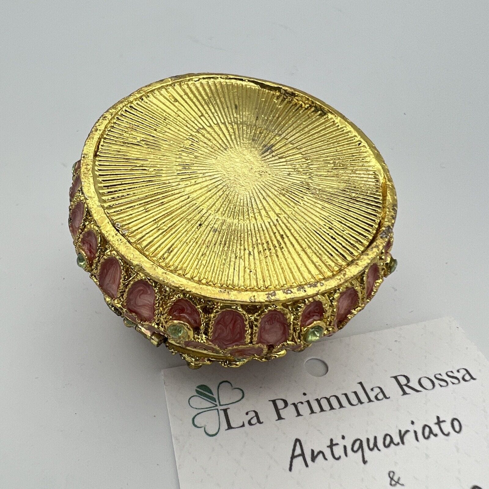 Portapillole vintage Porta Anelli Cloisonnè metallo dorato Scatolina Orientale Categoria  Sheffield & Argento