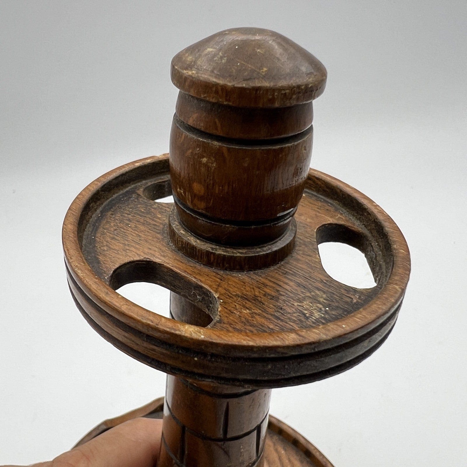 Portapipe antico in legno da tavolo 3 posti pipe d' epoca 900  Inglese anni 30 Categoria  Oggetti per fumatori