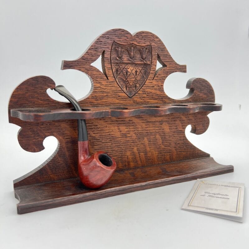 Portapipe antico in legno da tavolo  6 posti epoca 900 Stile Art Noveau Inglese Categoria  Oggetti per fumatori