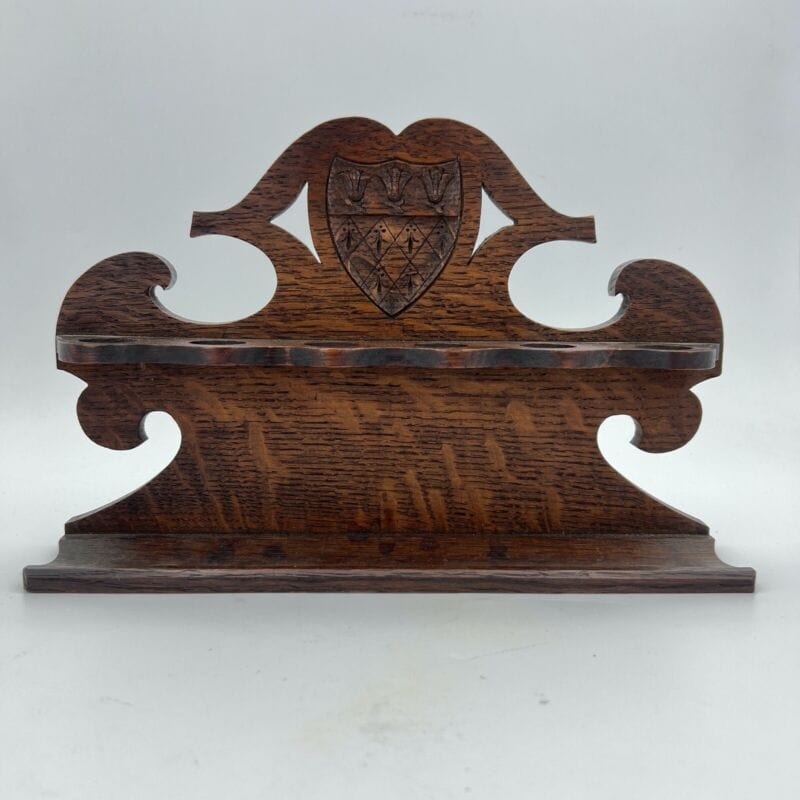 Portapipe antico in legno da tavolo  6 posti epoca 900 Stile Art Noveau Inglese Categoria  Oggetti per fumatori