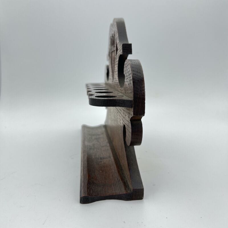 Portapipe antico in legno da tavolo  6 posti epoca 900 Stile Art Noveau Inglese Categoria  Oggetti per fumatori