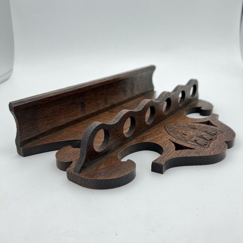 Portapipe antico in legno da tavolo  6 posti epoca 900 Stile Art Noveau Inglese Categoria  Oggetti per fumatori