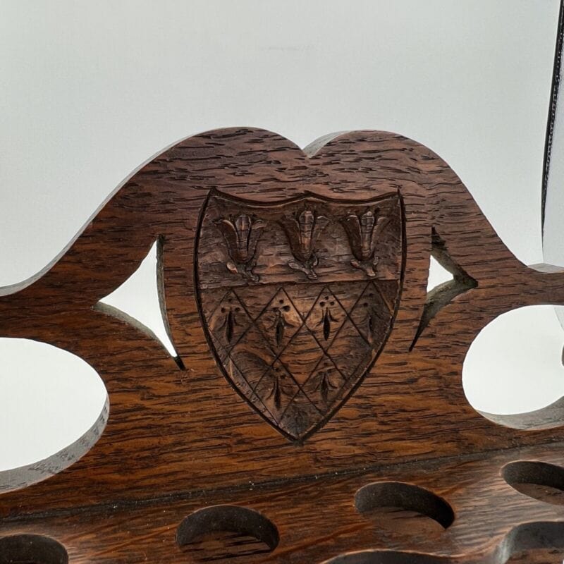 Portapipe antico in legno da tavolo  6 posti epoca 900 Stile Art Noveau Inglese Categoria  Oggetti per fumatori