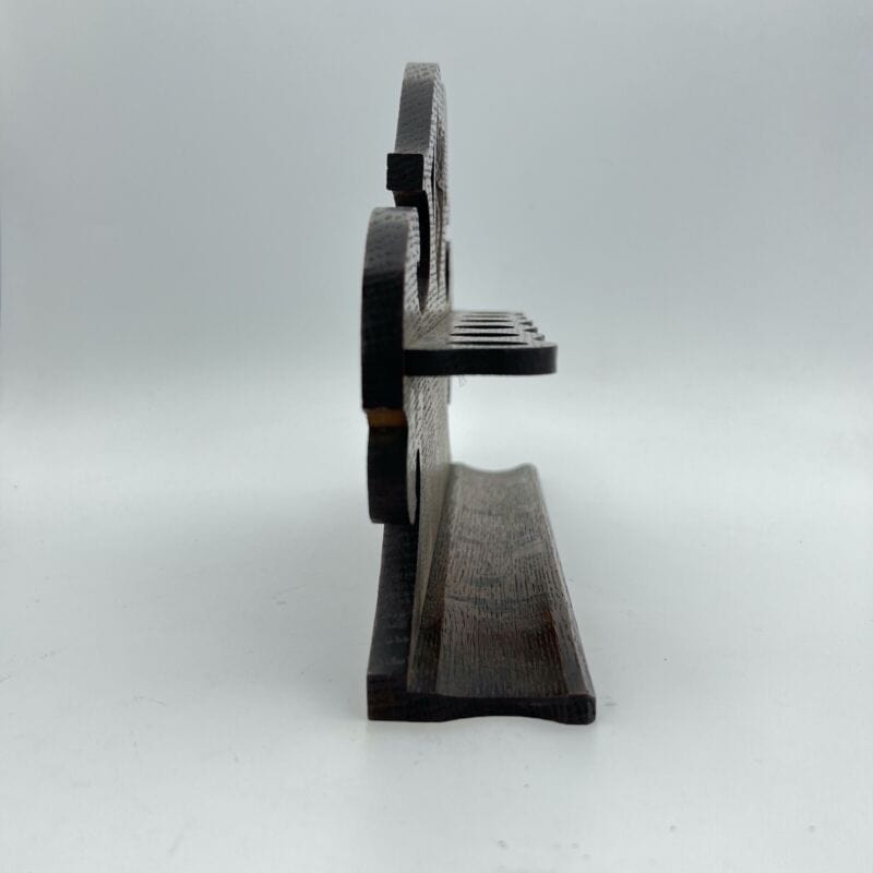 Portapipe antico in legno da tavolo  6 posti epoca 900 Stile Art Noveau Inglese Categoria  Oggetti per fumatori