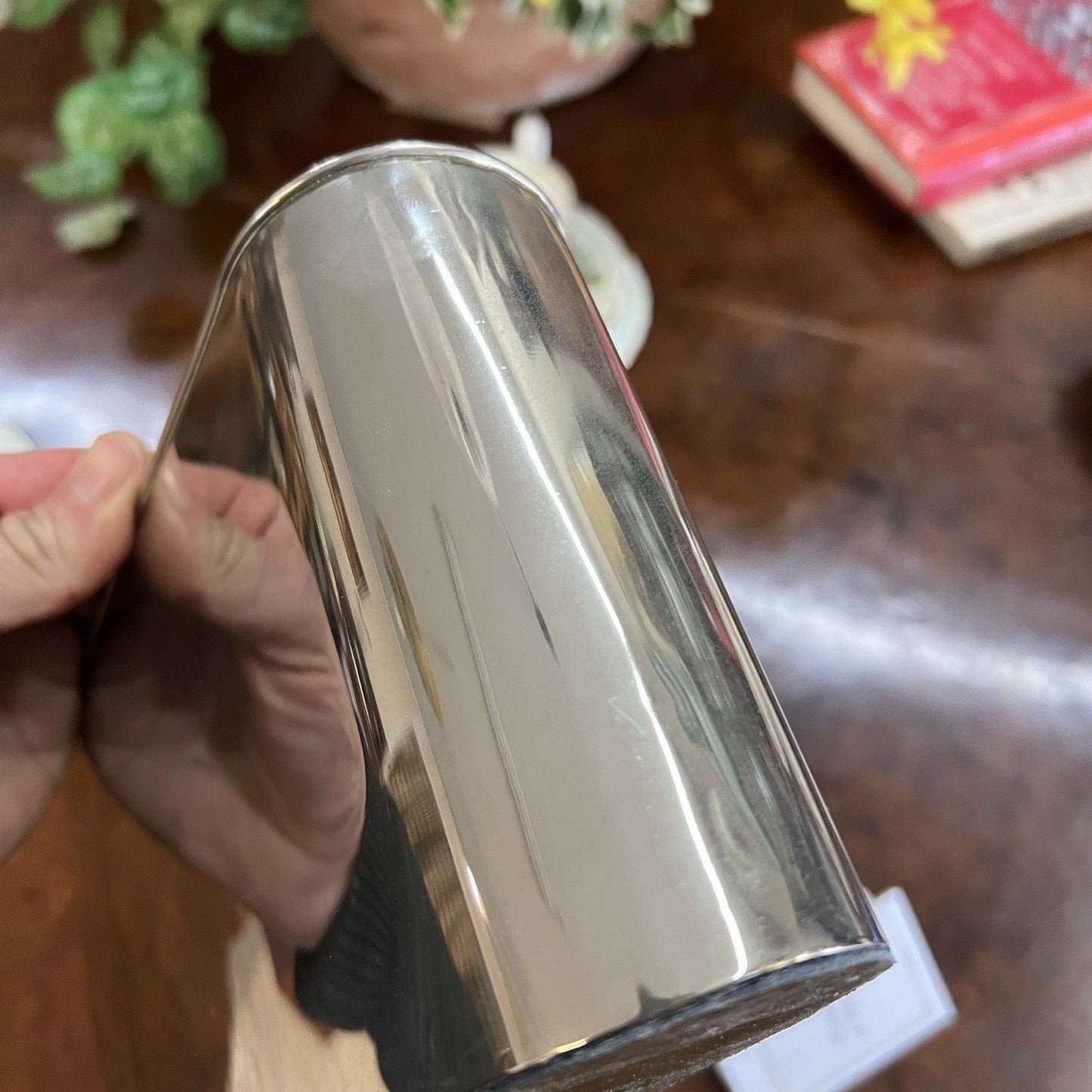 Portaposta Contenitore da per scrivania in argento sheffield silverplate Antico Categoria  Sheffield & Argento