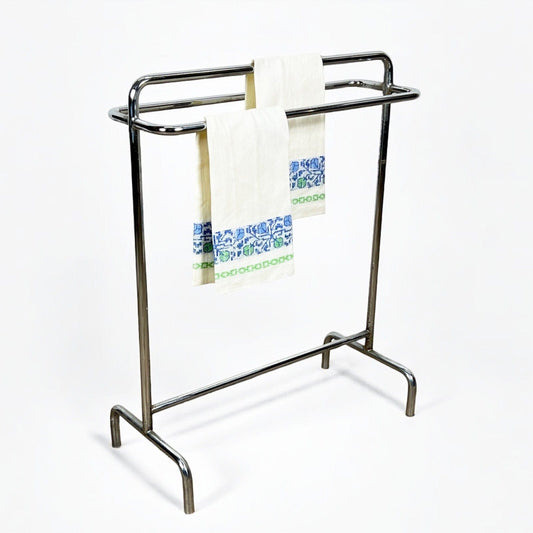 Portasciugamani porta asciugamani stile anni '70 minimalista da terra cromato Categoria  Portasciugamani