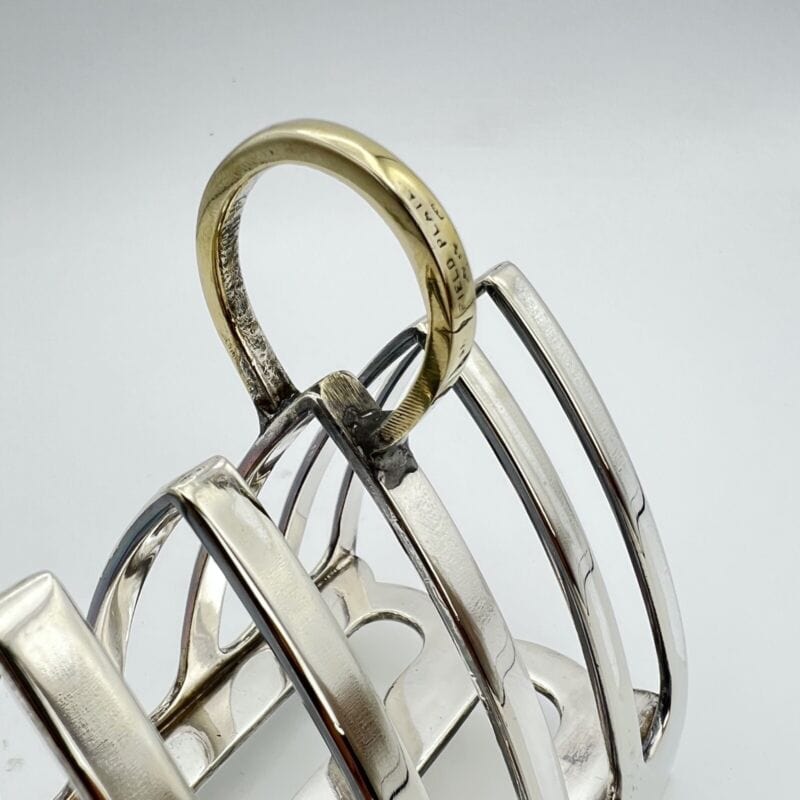 Portatovaglioli antico in silver plate portabiglietti da visita scrivania 1930 Categoria  Sheffield & Argento