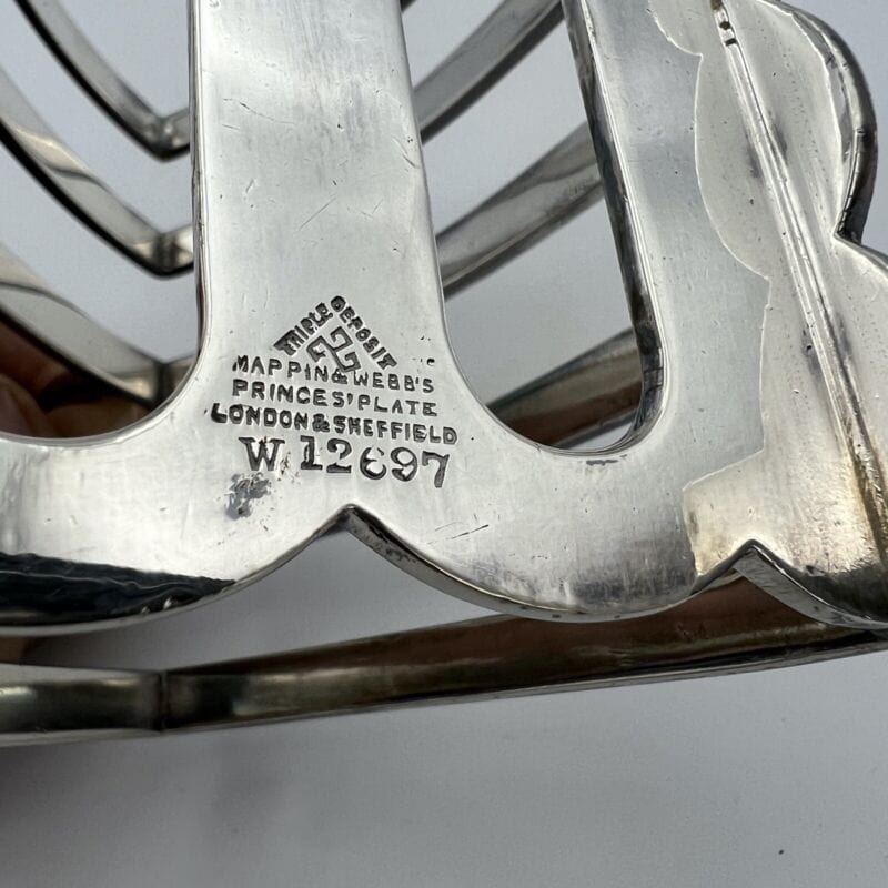 Portatovaglioli antico in silver plate portabiglietti da visita scrivania 1930 Categoria  Sheffield & Argento