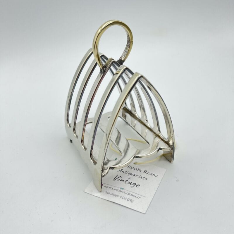 Portatovaglioli antico in silver plate portabiglietti da visita scrivania 1930 Categoria  Sheffield & Argento