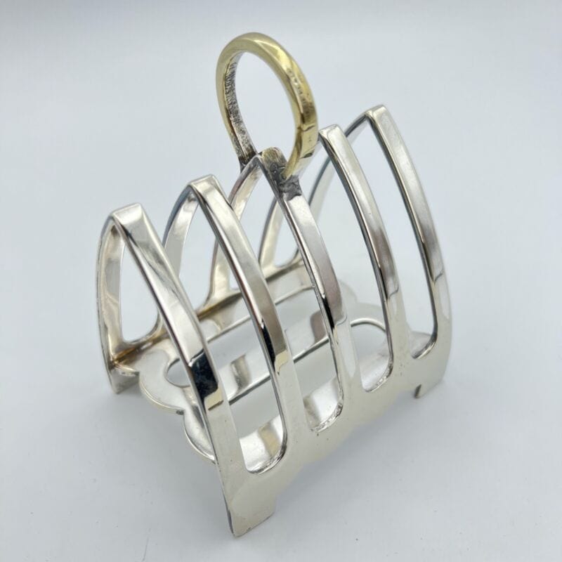 Portatovaglioli antico in silver plate portabiglietti da visita scrivania 1930 Categoria  Sheffield & Argento