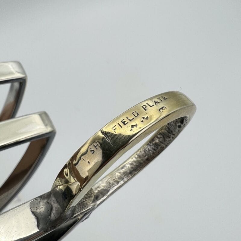 Portatovaglioli antico in silver plate portabiglietti da visita scrivania 1930 Categoria  Sheffield & Argento