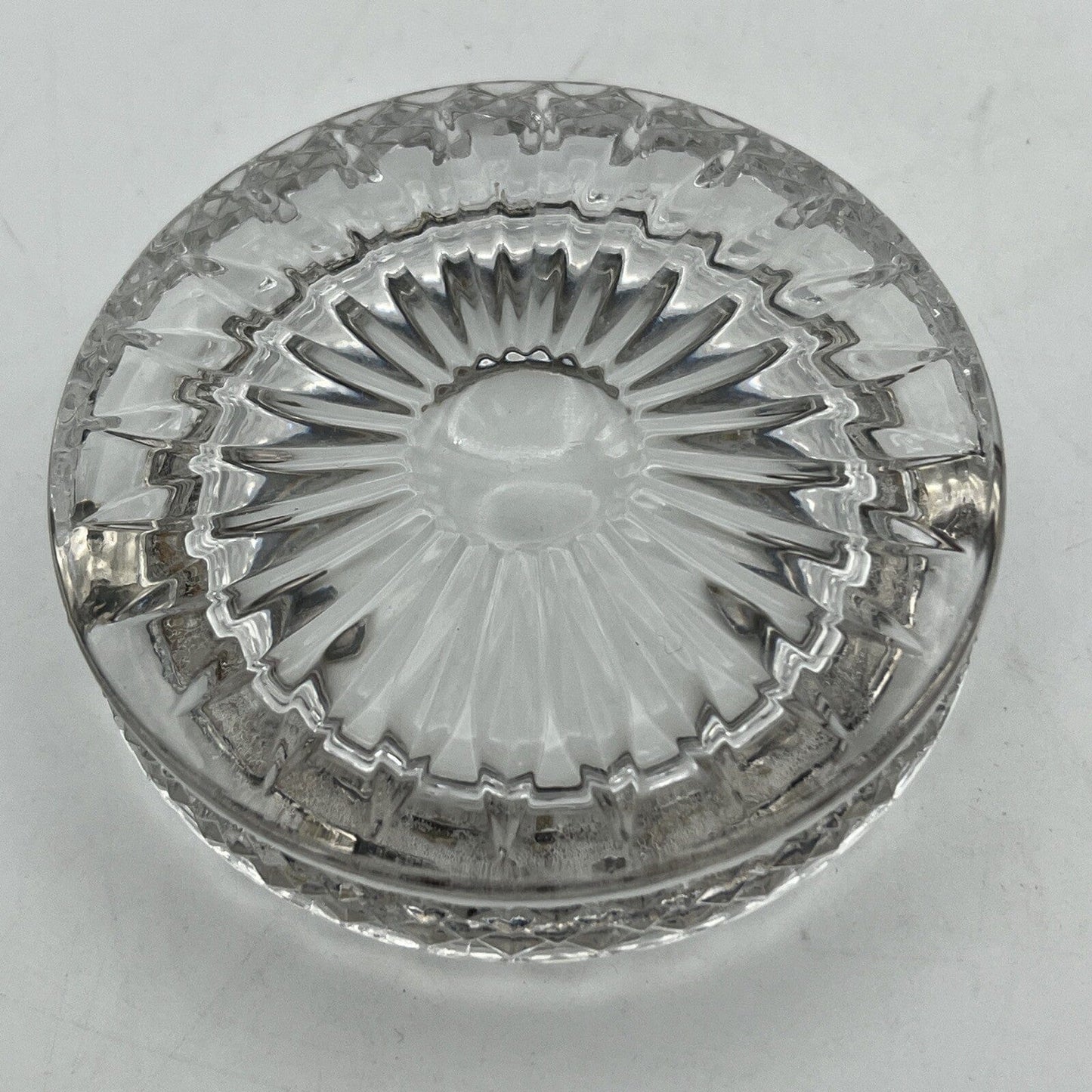 Posacenere portacenere antico in argento 800 vetro cristallo molato anni 40 Categoria  Sheffield & Argento