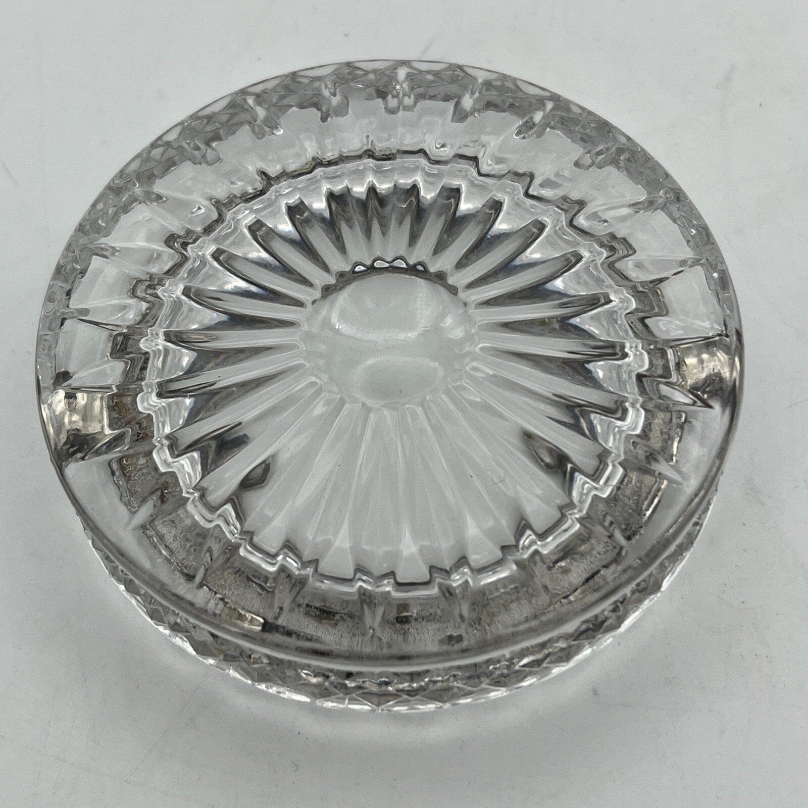 Posacenere portacenere antico in argento 800 vetro cristallo molato anni 40 Categoria  Sheffield & Argento