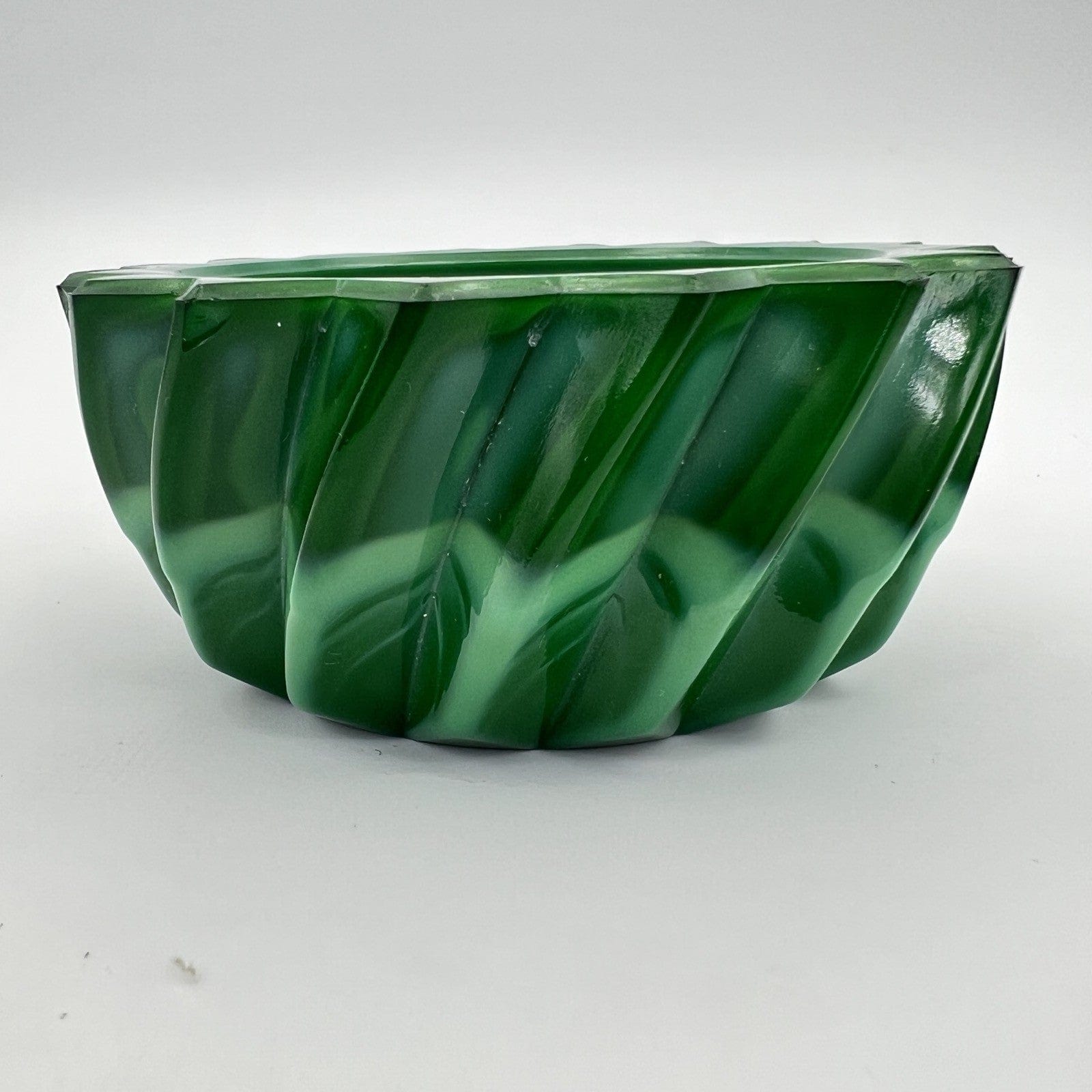 Posacenere portacenere antico in vetro malachite verde vintage  posa cenere Categoria  Oggetti per fumatori