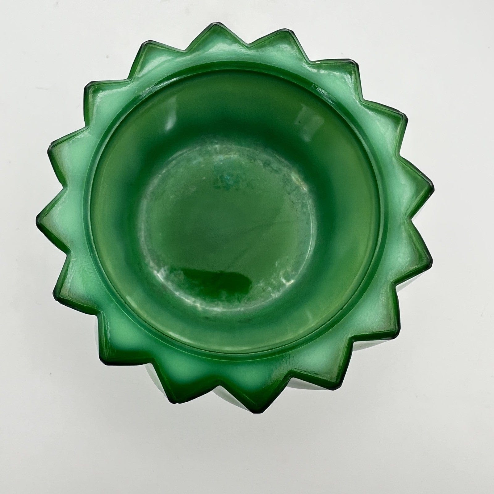 Posacenere portacenere antico in vetro malachite verde vintage  posa cenere Categoria  Oggetti per fumatori