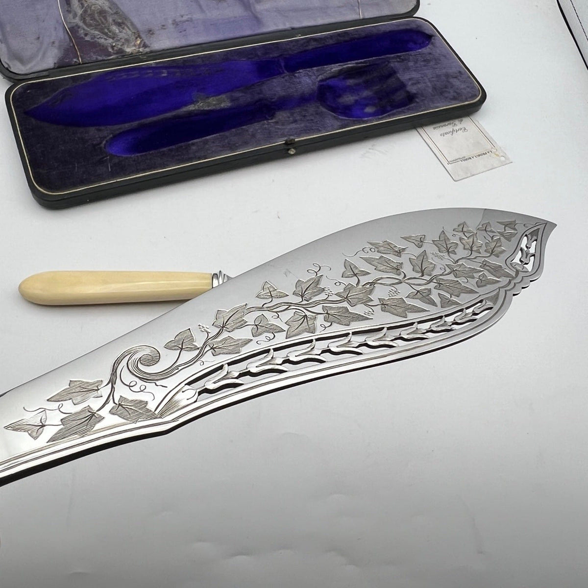 Posate Antiche set da tavola per pesce in Argento Sheffield '800 Silver Plated Categoria  Silver plated sheffield style