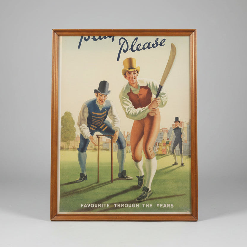 PUBBLICITA' D'EPOCA SIGARETTE CON CORNICE IN LEGNO  VINTAGE CIGARETTES PLAYER'S Categoria  Pubblicità vintage