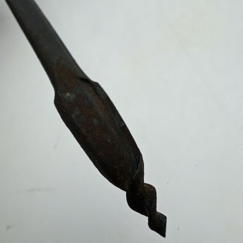 Punteruolo Succhiello Trivellino Antico In legno ferro trapano ferramenta 10 mm Categoria  Accessori & Ferramenta d'epoca