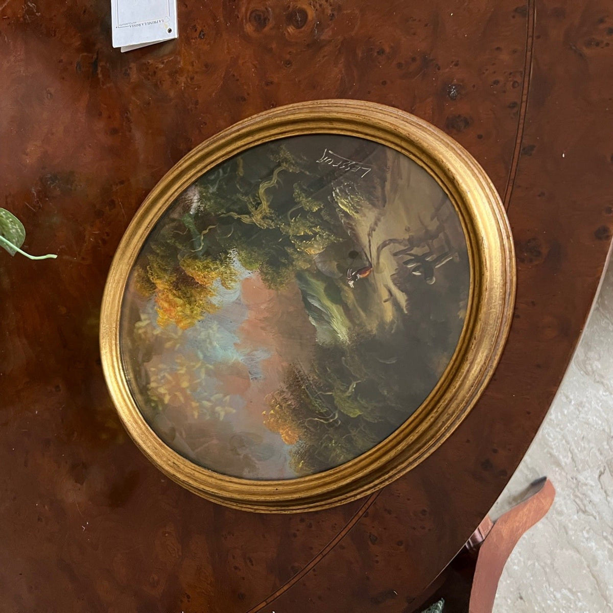 Quadretto Ovale  Antico Quadro ad olio dipinto su rame con cornice oro epoca 900 Categoria  Quadri