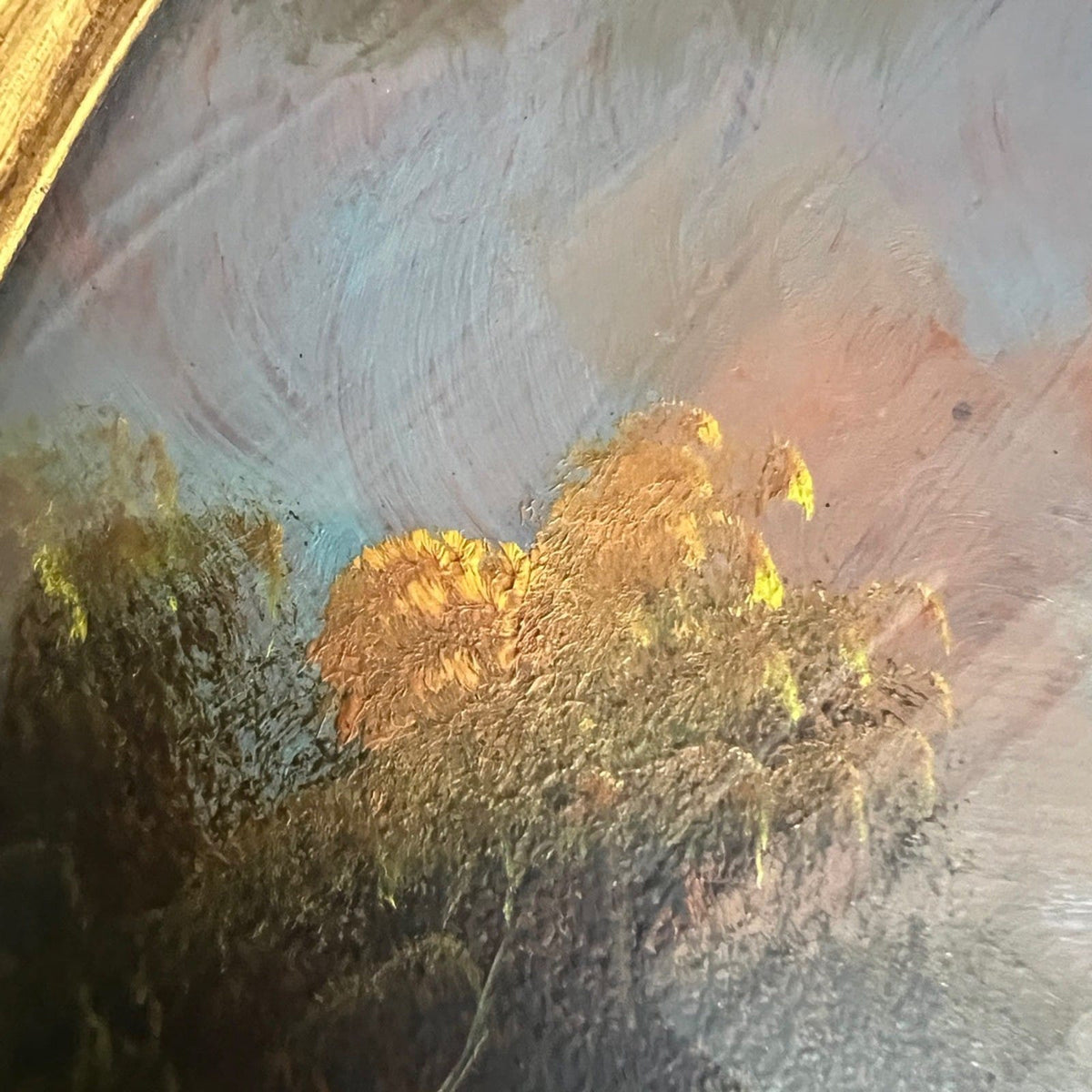 Quadretto Ovale  Antico Quadro ad olio dipinto su rame con cornice oro epoca 900 Categoria  Quadri