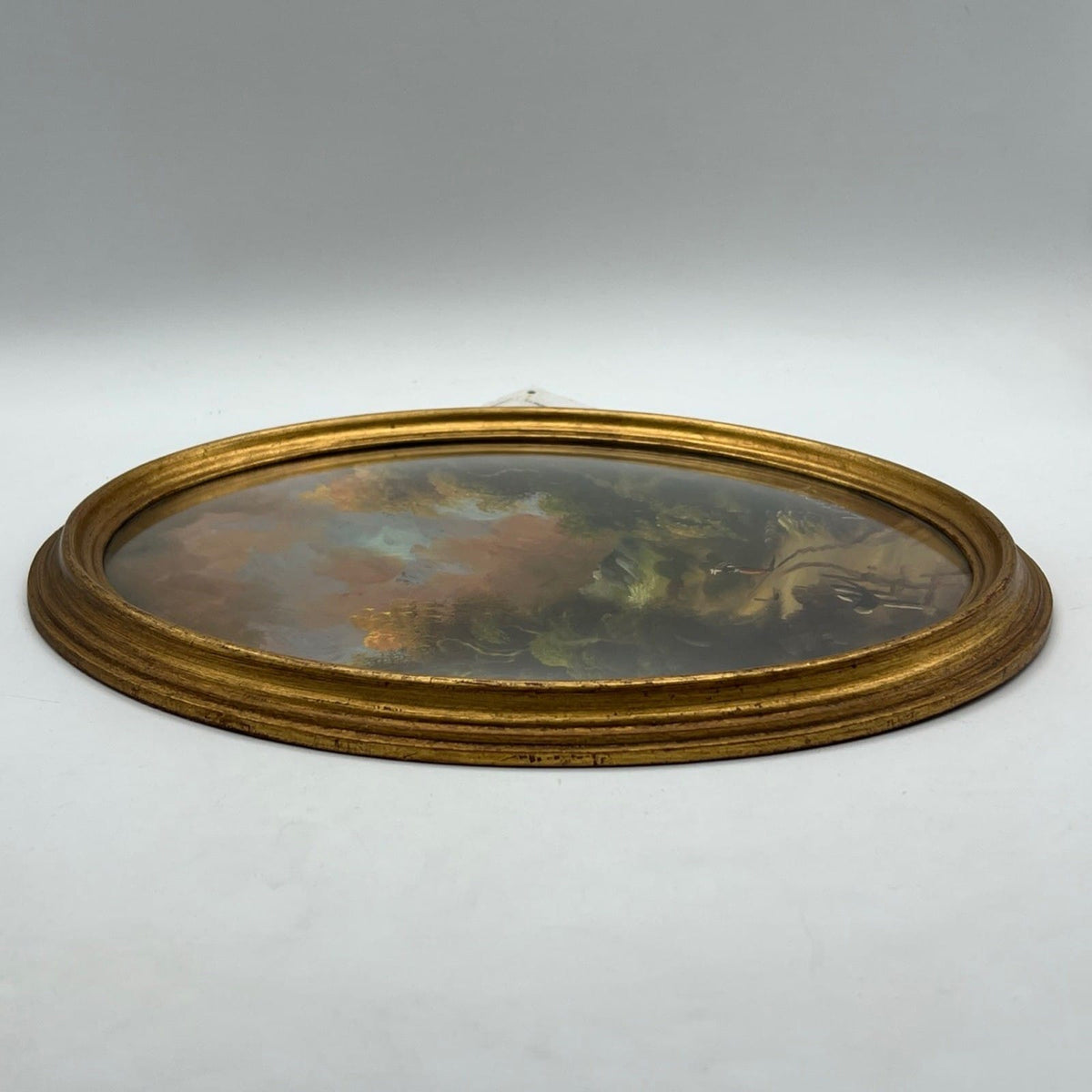 Quadretto Ovale  Antico Quadro ad olio dipinto su rame con cornice oro epoca 900 Categoria  Quadri