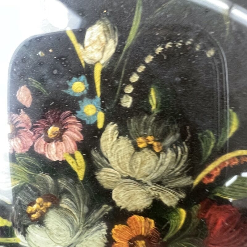 Quadro antico dipinto a olio coppia quadretti fiori cornice oro stile fiorentino Categoria  Quadri