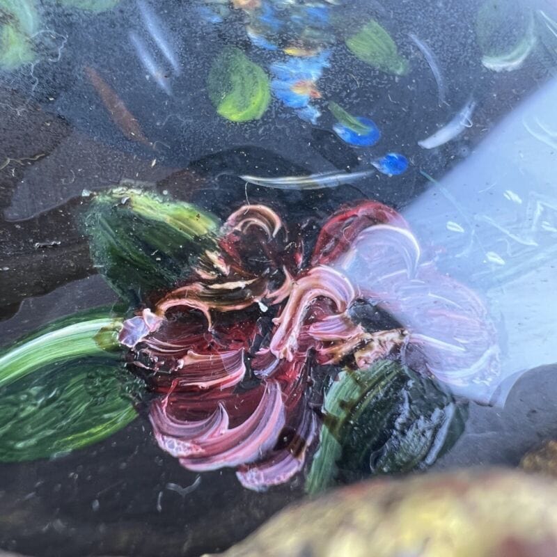 Quadro Antico Dipinto a olio firmato natura morta con fiori cornice oro ovale  Y Categoria  Quadri