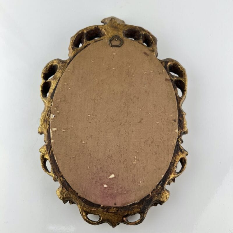 Quadro Antico Dipinto a olio firmato natura morta con fiori cornice oro ovale  Y Categoria  Quadri