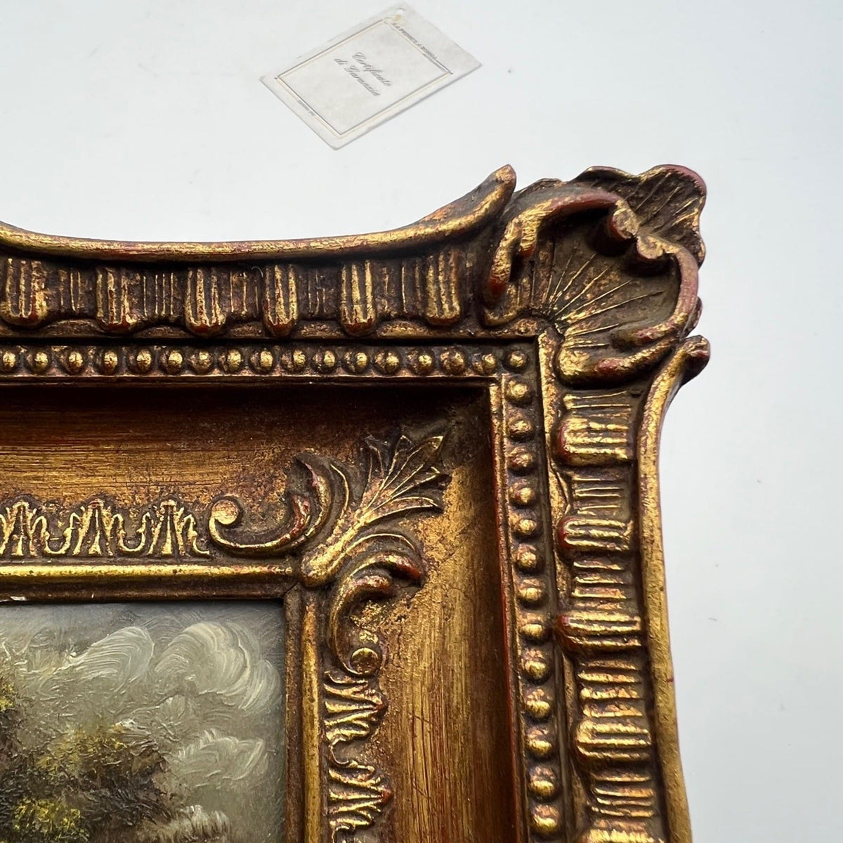 Quadro antico dipinto a olio firmato quadretto con cornice oro stile Fiorentino Categoria  Quadri