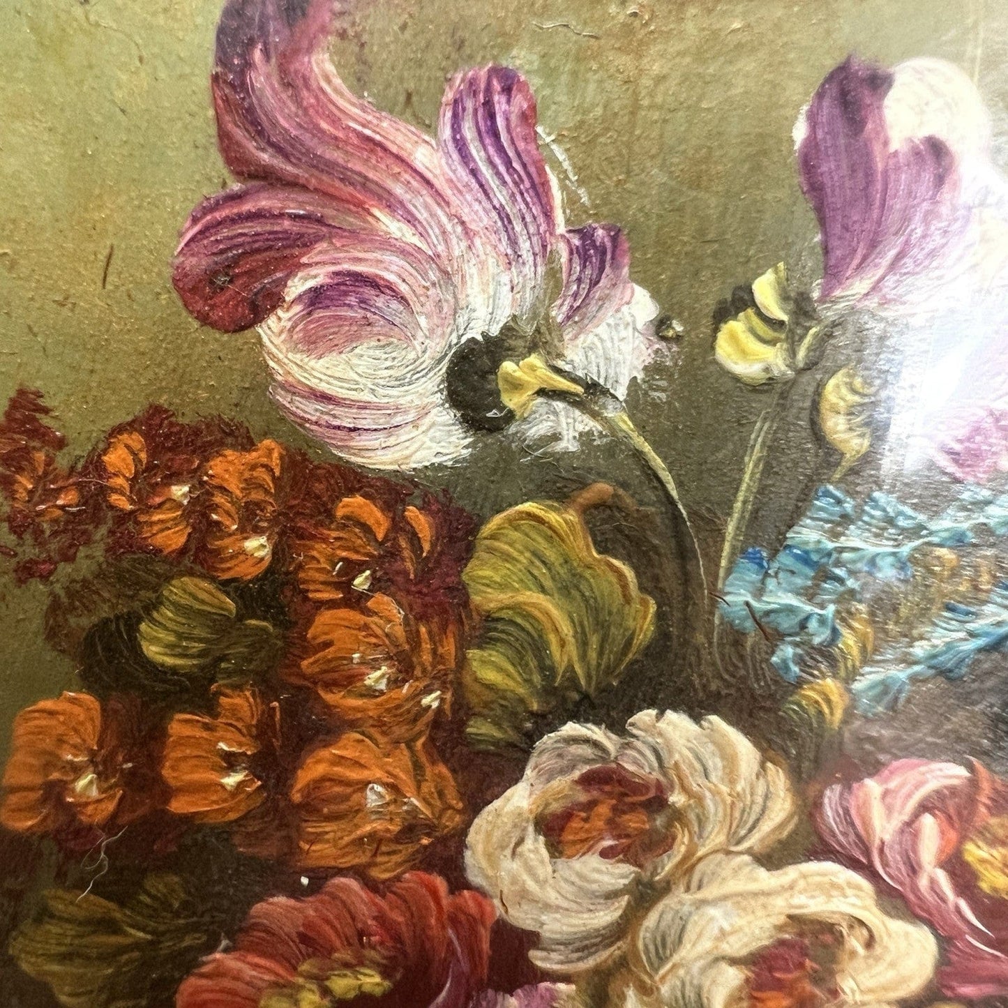 Quadro Antico dipinto a olio su rame Quadretto con cornice oro in stile barocco Categoria  Quadri