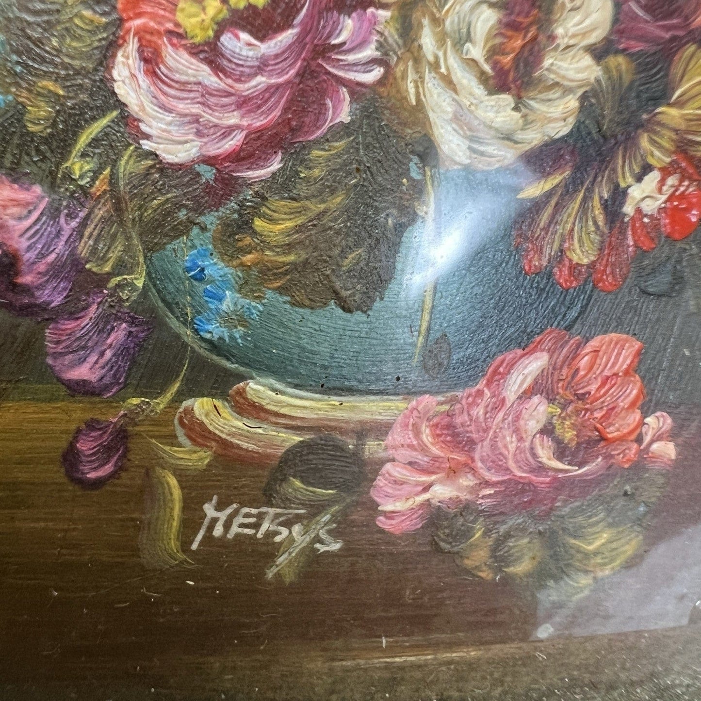 Quadro Antico dipinto a olio su rame Quadretto con cornice oro in stile barocco Categoria  Quadri