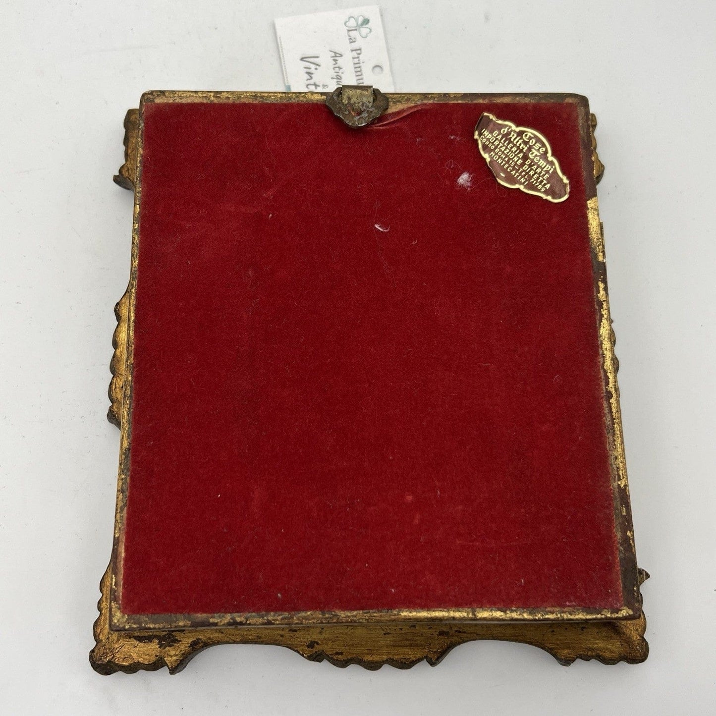 Quadro Antico dipinto Fiori a olio su rame Quadretto con cornice oro Firmato Categoria  Quadri