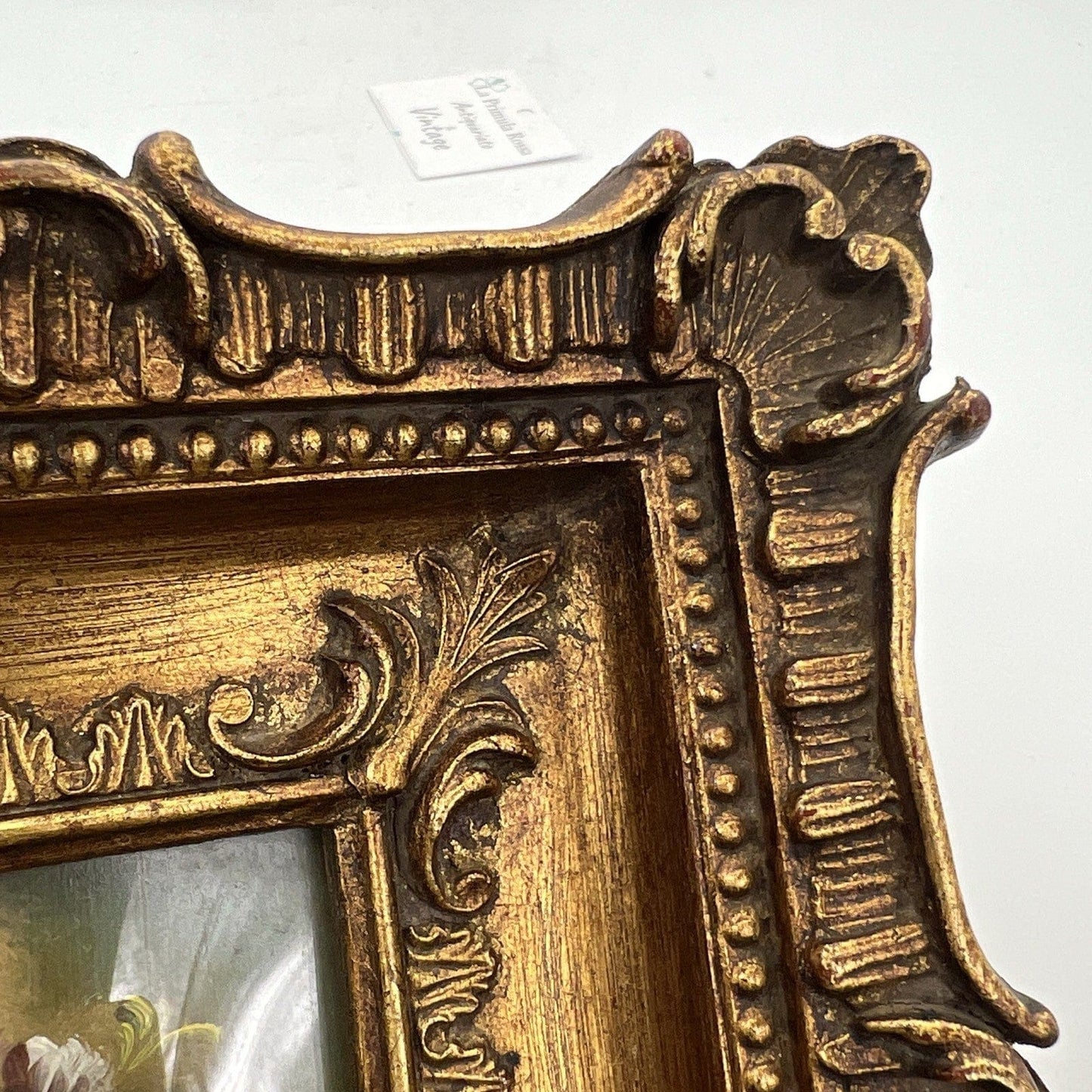 Quadro Antico dipinto Fiori a olio su rame Quadretto con cornice oro Firmato Categoria  Quadri