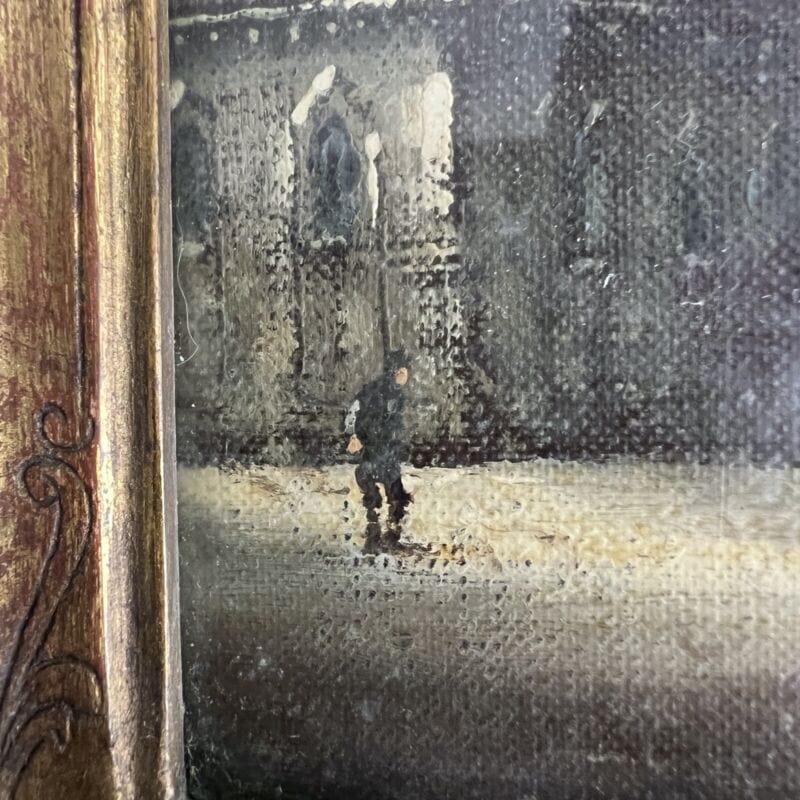 Quadro antico olio su tela 800 dipinto Francese quadretto con cornice in legno Categoria  Quadri