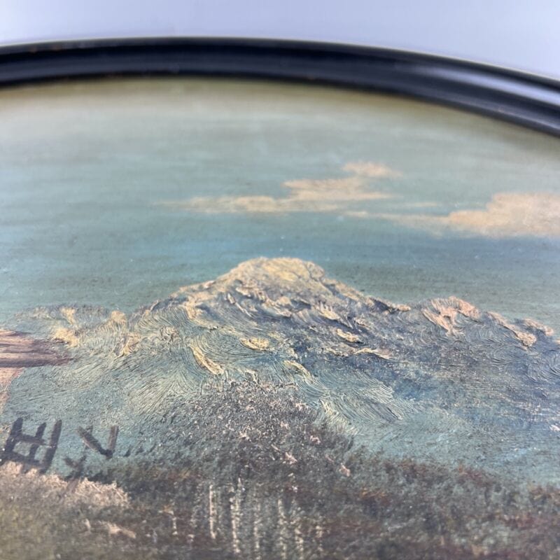 Quadro dipinto olio su rame Stile Antico epoca 900 paesaggio con cornice legno Categoria  Quadri