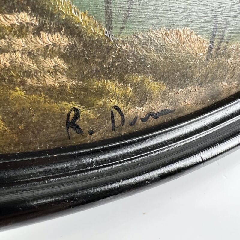 Quadro dipinto olio su rame Stile Antico epoca 900 paesaggio con cornice legno Categoria  Quadri