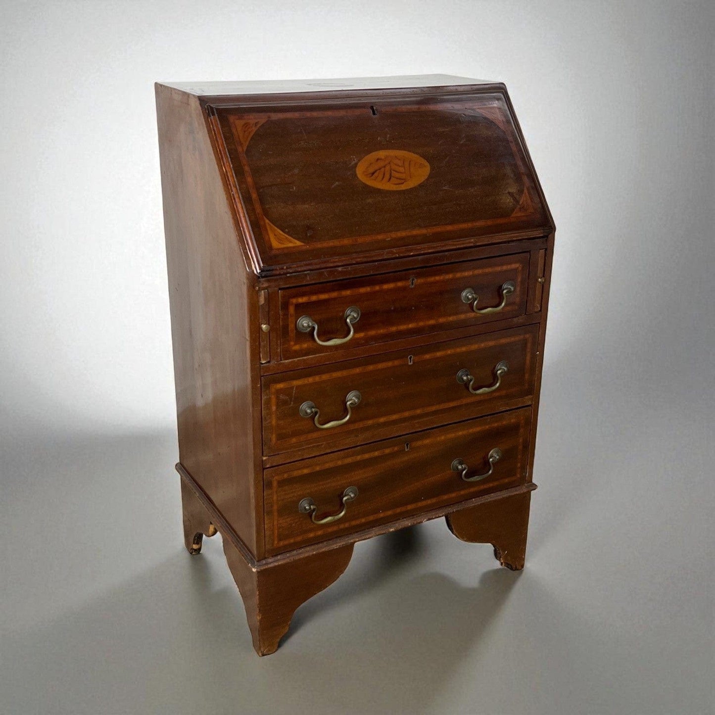 Ribalta antica Ribaltina scrittoio inglese in mogano secretaire antico trumeau Categoria  Scrittoi & Ribalte
