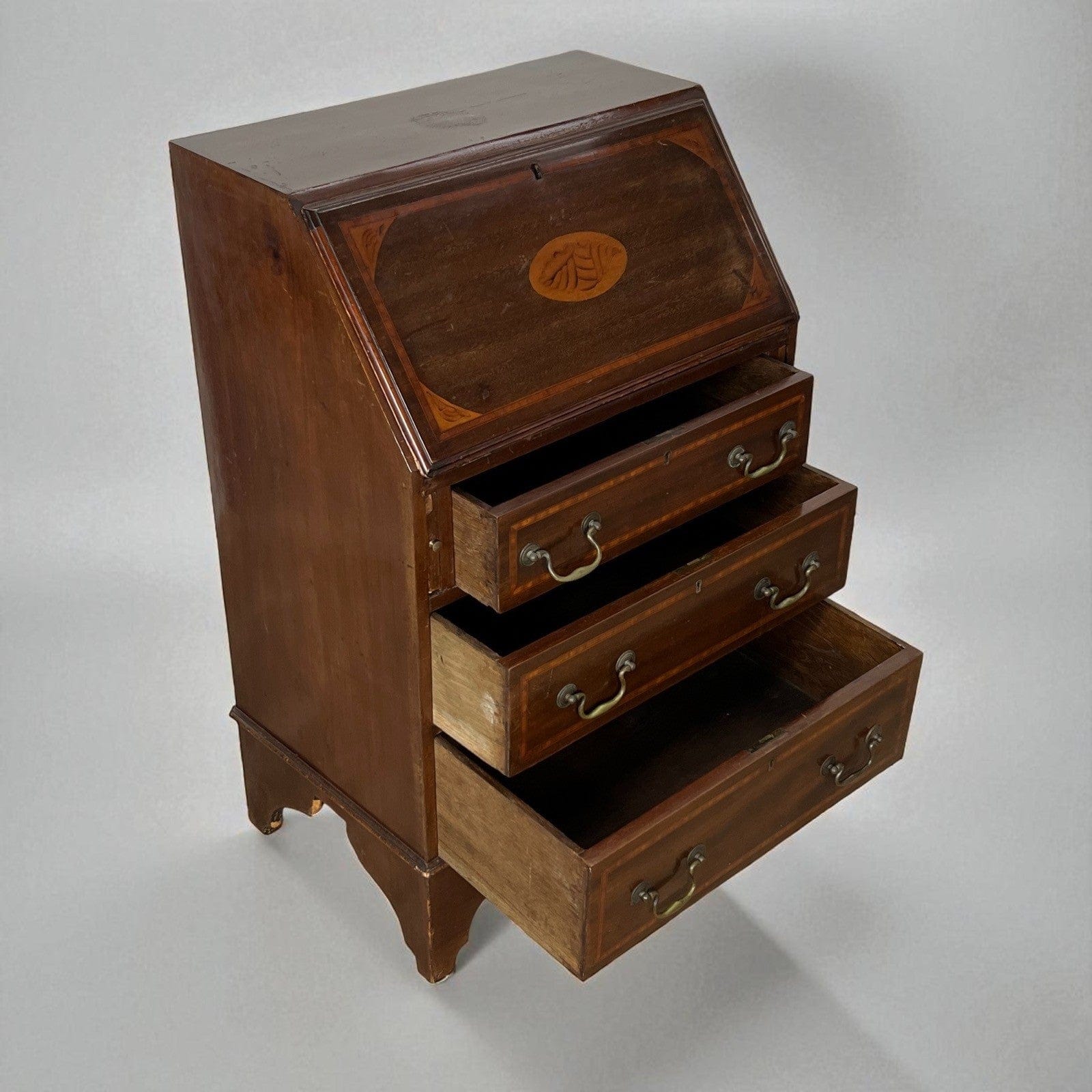 Ribalta antica Ribaltina scrittoio inglese in mogano secretaire antico trumeau Categoria  Scrittoi & Ribalte
