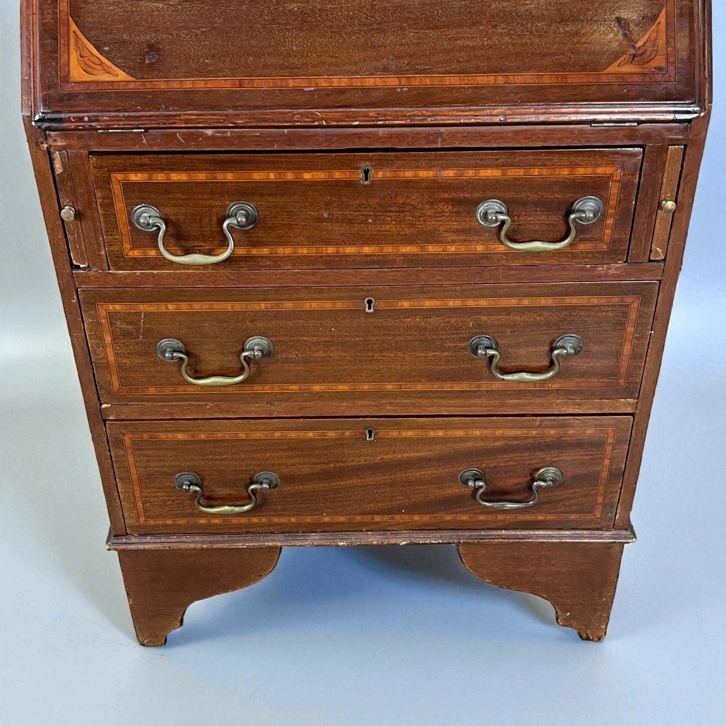 Ribalta antica Ribaltina scrittoio inglese in mogano secretaire antico trumeau Categoria  Scrittoi & Ribalte