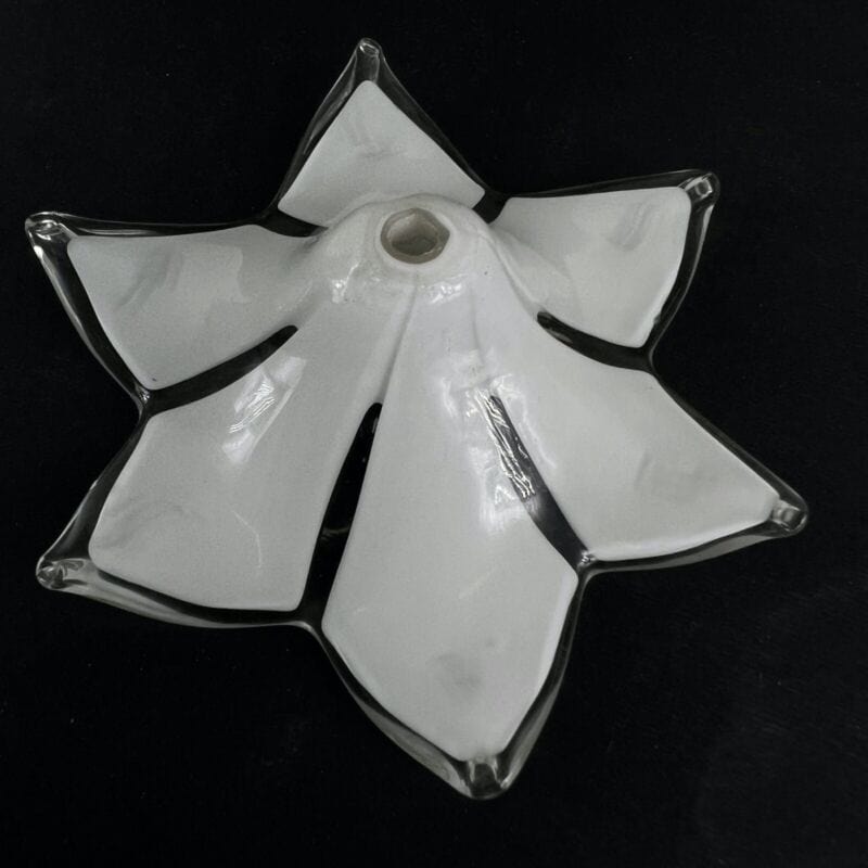 Ricambio lampadario vintage fiore bianco in vetro di murano ricambi originale Categoria  Lampade Appliques