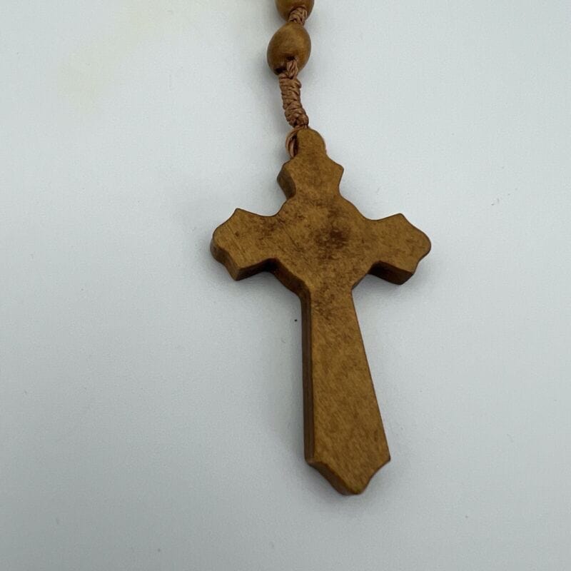 Rosario Madonna di Medjugorje in legno vintage Crocifisso Cattolico collana Categoria  Oggetti sacri - rosari