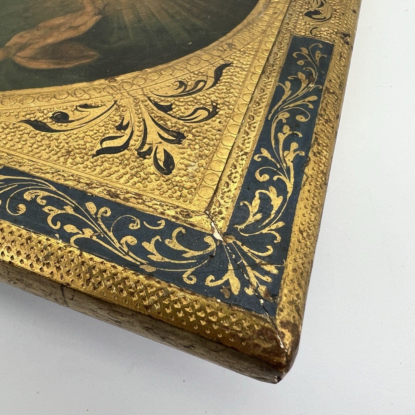 Sacro Cuore di Gesù antica Fiorentina Icona Quadro Raffaello con cornice oro Categoria  Oggetti sacri - rosari