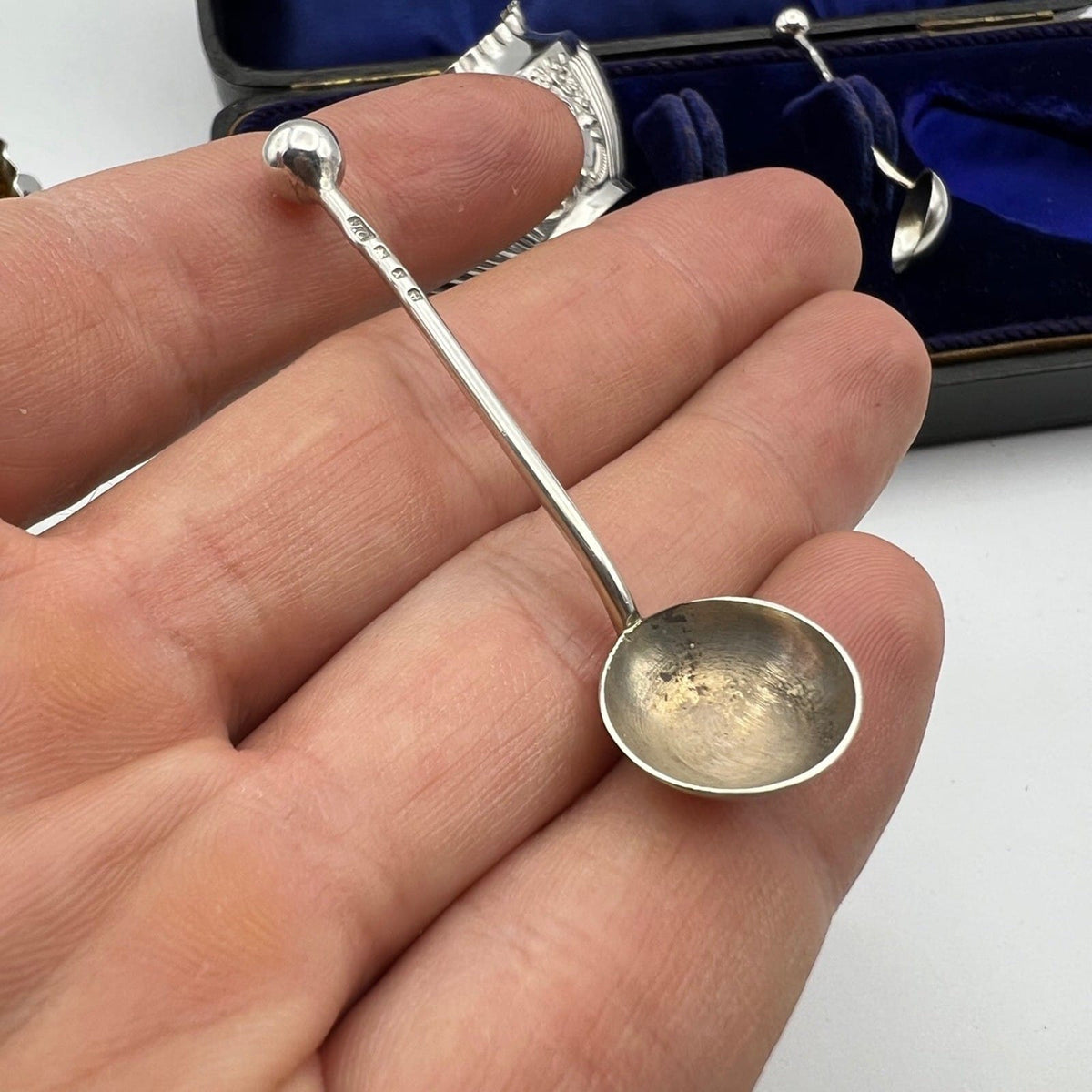 Saliere in Argento antico Set saliere sterling silver da tavola dì Epoca 1897 Categoria  Sheffield & Argento