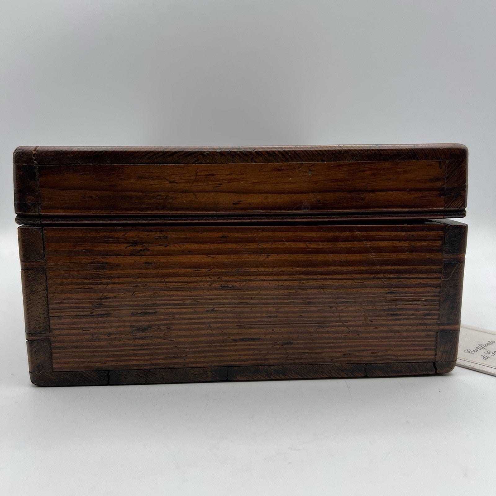 Scatola antica antica in legno inglese epoca 800 cofanetto da scrivania ufficio Categoria  Scatole in legno