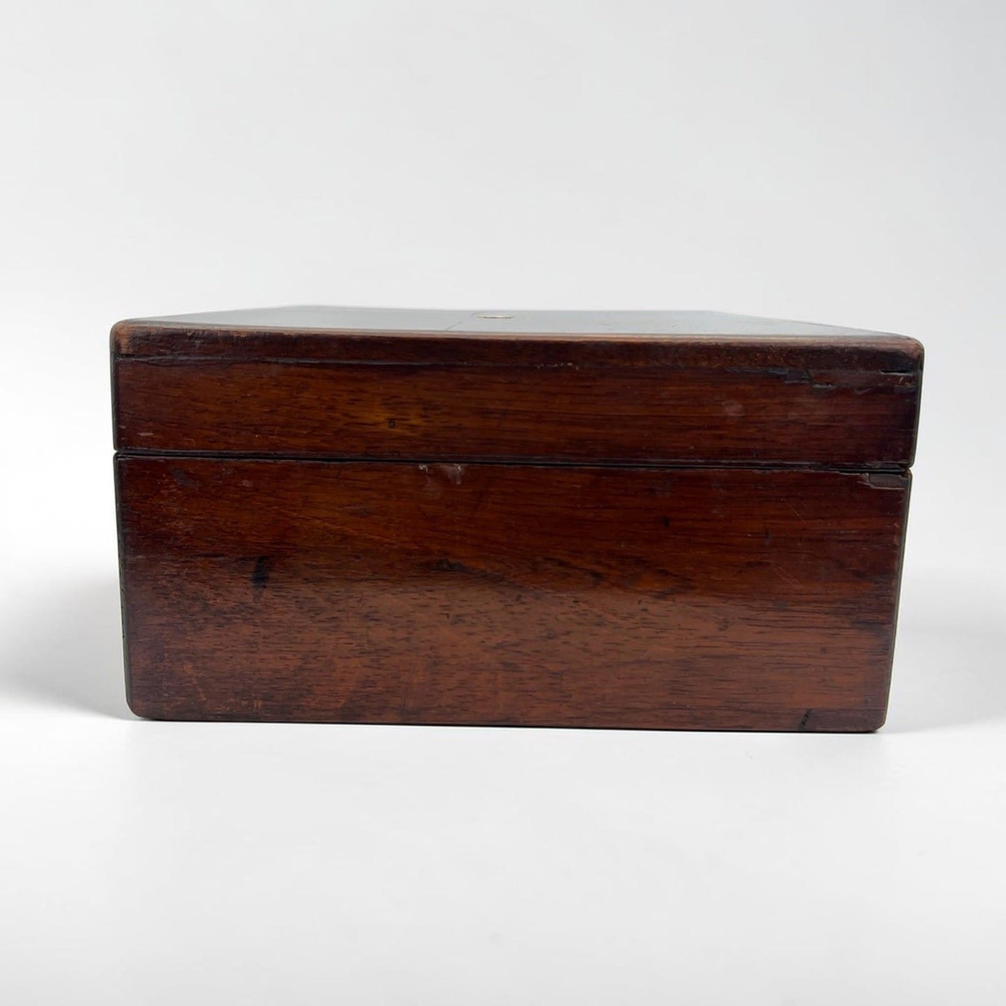Scatola antica antica in legno inglese epoca 800 cofanetto da scrivania ufficio Categoria  Scatole in legno