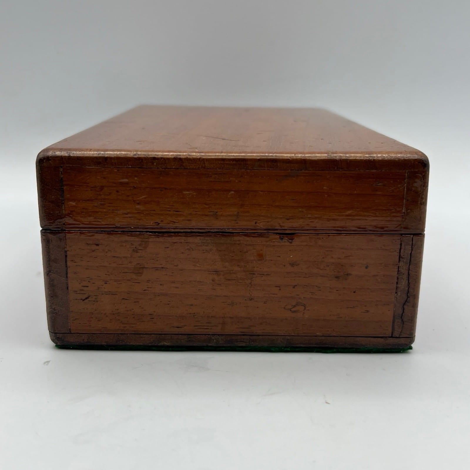Scatola antica antica in legno inglese epoca 800 cofanetto da scrivania ufficio Categoria  Scatole in legno