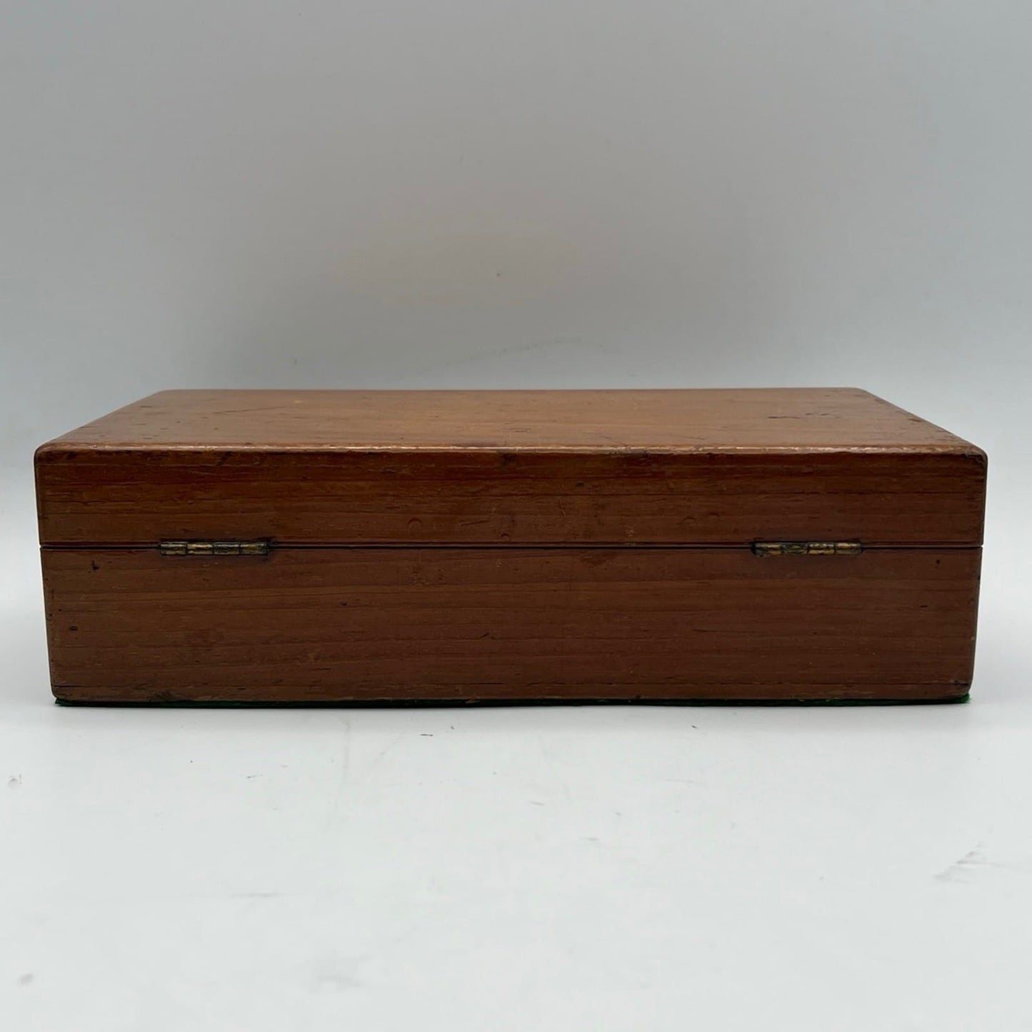 Scatola antica antica in legno inglese epoca 800 cofanetto da scrivania ufficio Categoria  Scatole in legno