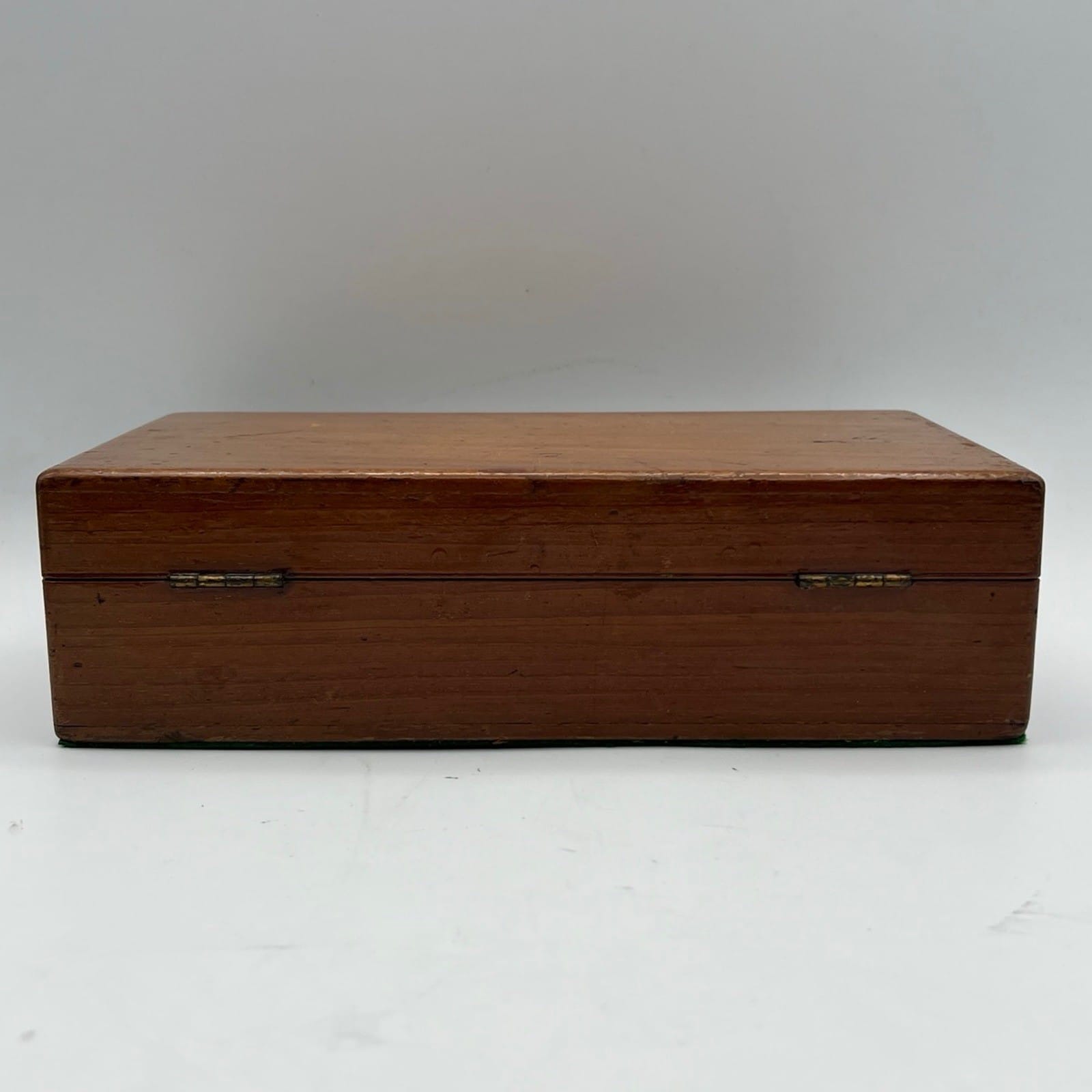 Scatola antica antica in legno inglese epoca 800 cofanetto da scrivania ufficio Categoria  Scatole in legno